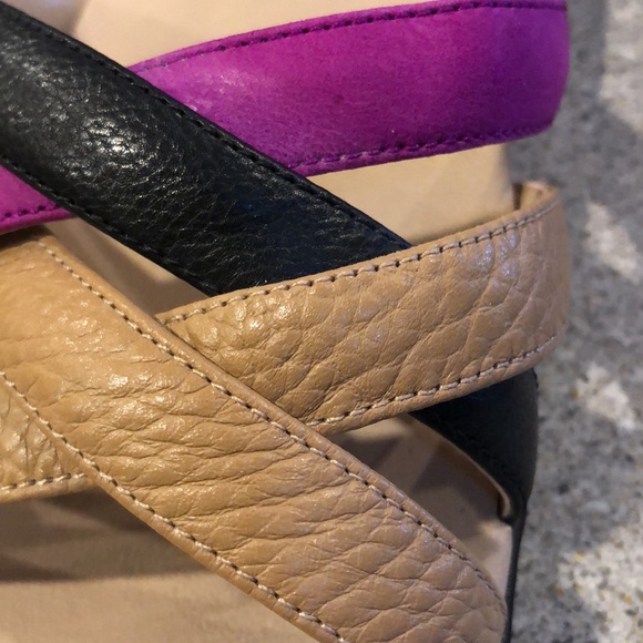 VIONIC Slide Sandal - DAVA Black/Tan/Fushia - Picture 3 of 5